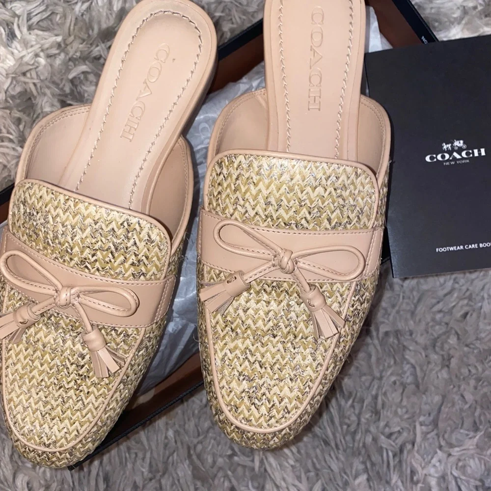 Coach Stassi Raffia Slide - Picture 3 of 9